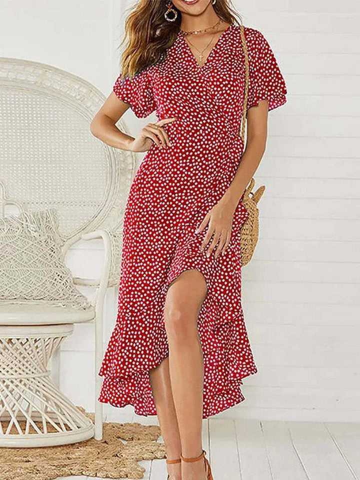 Damen Maxikleid mit floralem Design und schwingendem Saum Echo Archiv