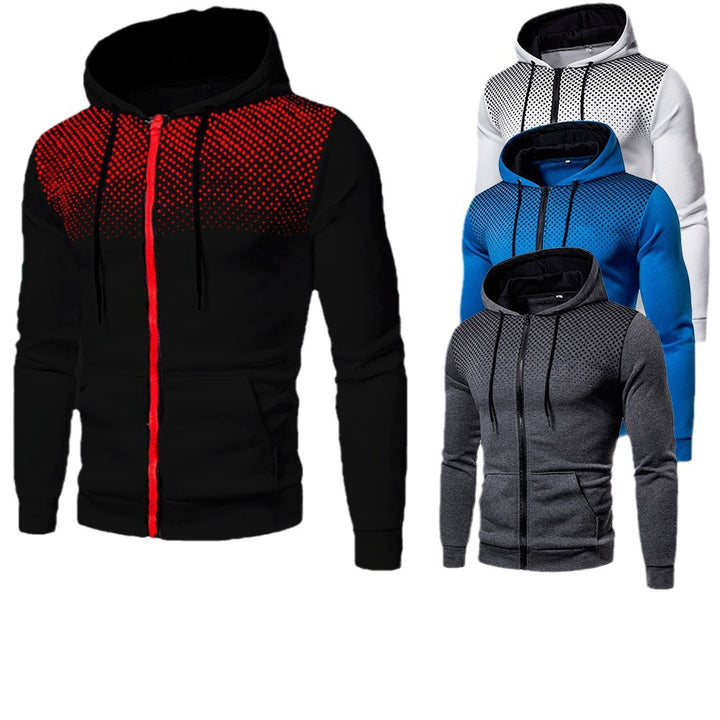 Herren Sportlicher Kapuzenpullover mit atmungsaktivem Mesh-Einsatz Echoarchiv