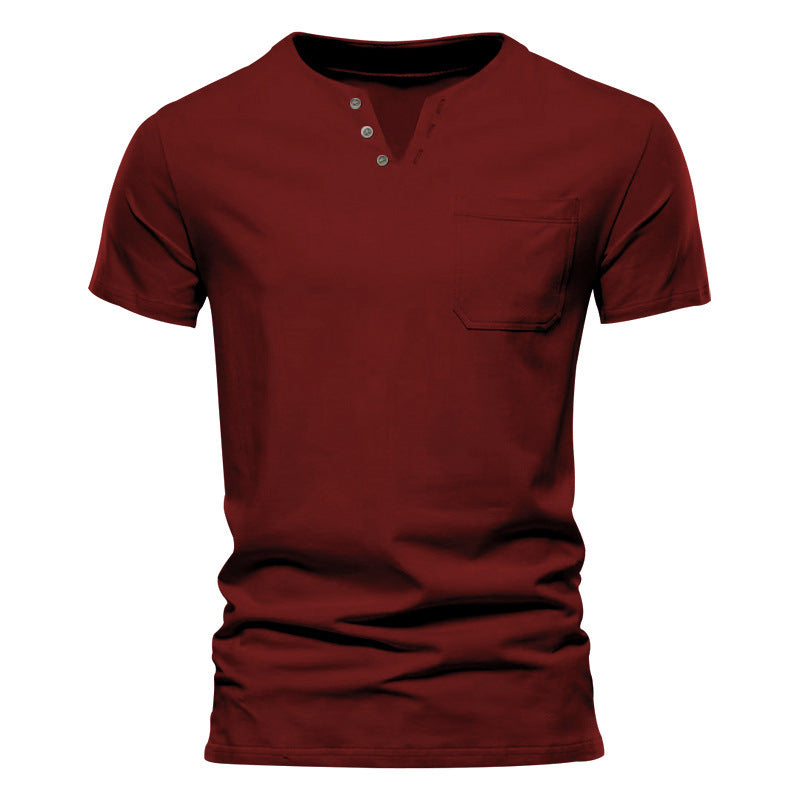 Herren Kurzarmshirt mit Knopfleiste und Brusttasche Echoarchiv