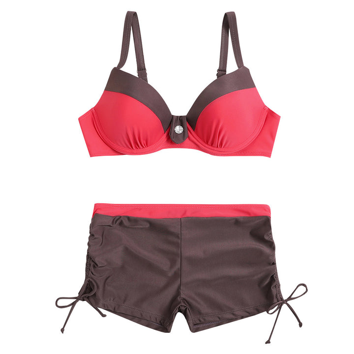 Damen Sportlicher Bikini mit elegantem Bustier und hochgeschnittenen Shorts Echo Archiv