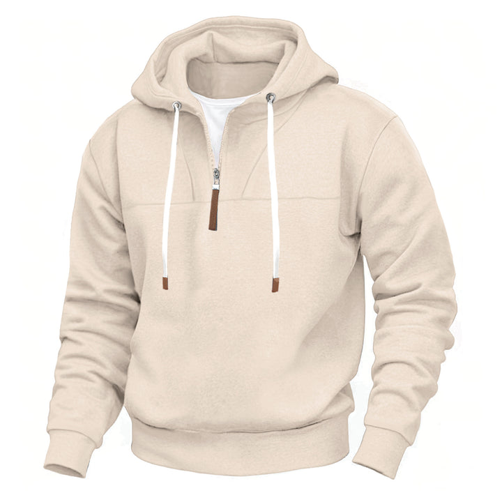 Herren Sportlicher Kapuzenpullover mit halbreißverschluss Echoarchiv