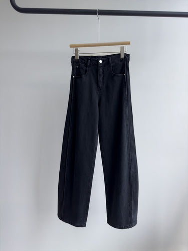Damen Hoch sitzende Weitbein Denim Hose Echoarchiv