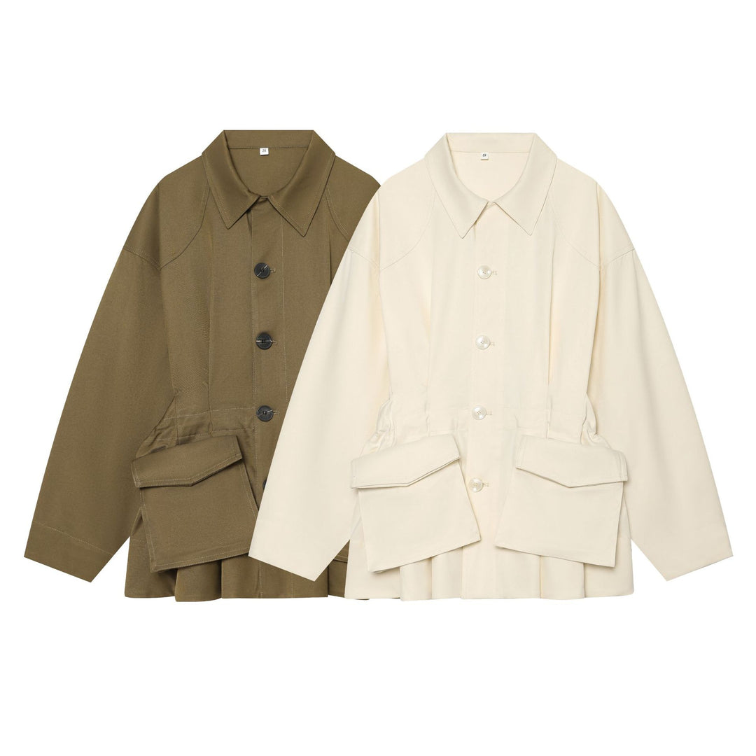 Damen nan oversized Utility-Jacke mit markanten Klappentaschen und Kordelzug Echo Archiv