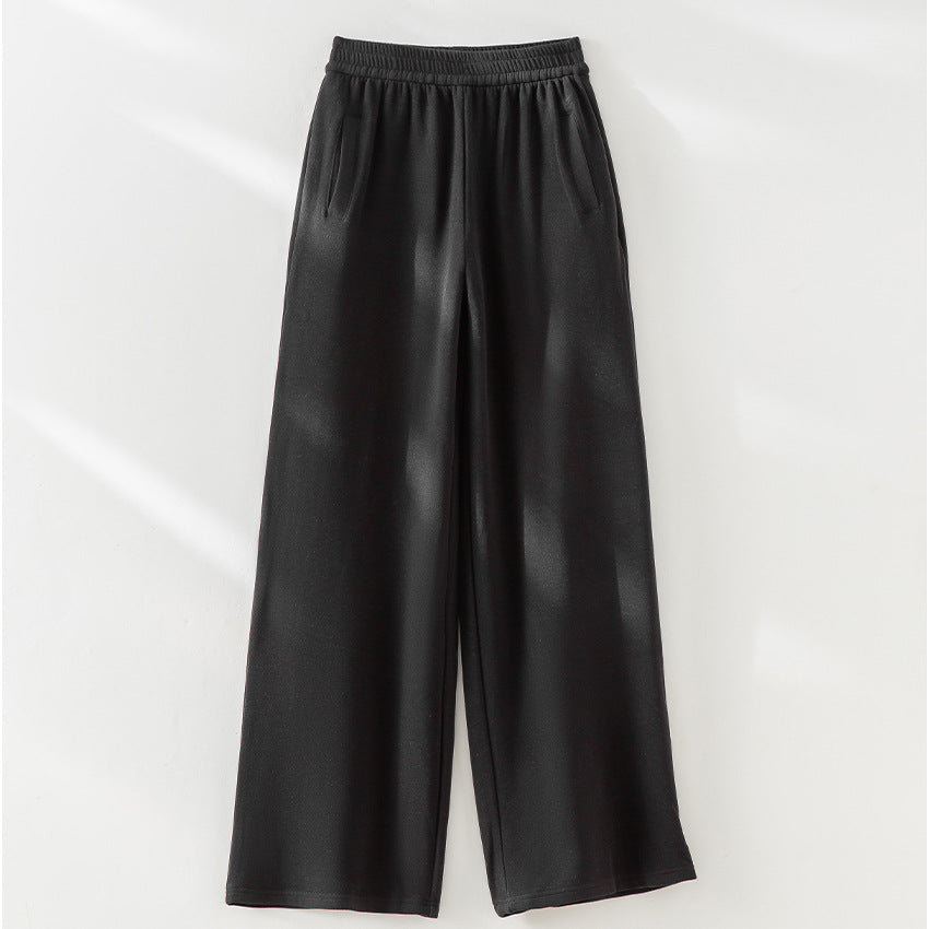 Damen weite Lounge-Hose mit elastischem Bund und Eingrifftaschen Echoarchiv