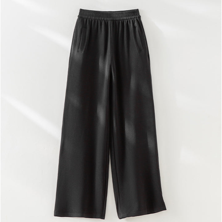 Damen weite Lounge-Hose mit elastischem Bund und Eingrifftaschen Echoarchiv
