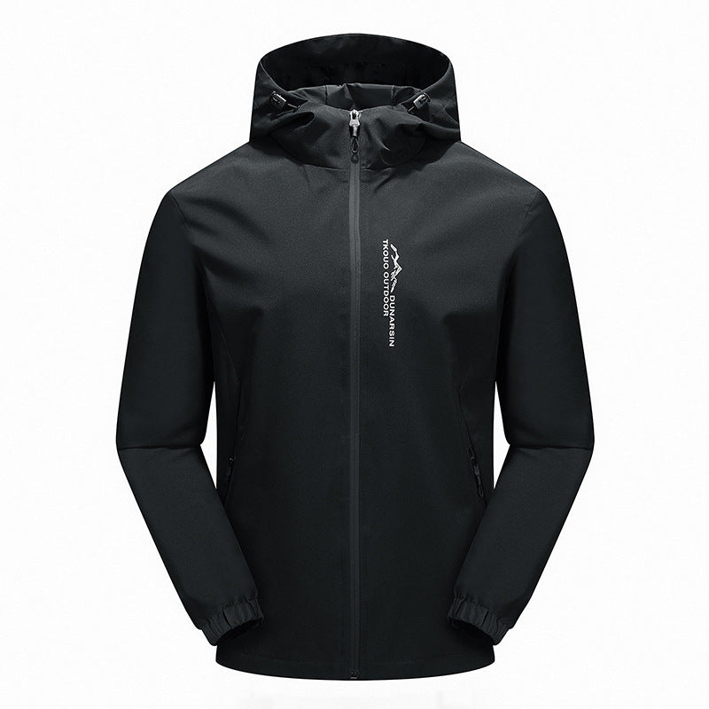 Herren Ultraleichte Regenjacke mit Kapuze, wasserabweisender Membran und getapten Nähten Echo Archiv
