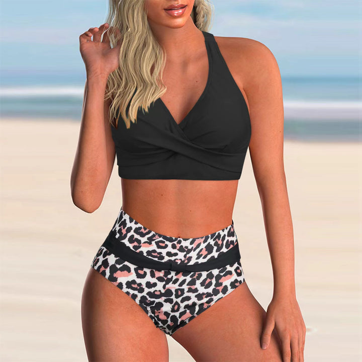 Damen Hochtailliertes Bikini-Set mit elegantem Wickeloberteil Echo Archiv