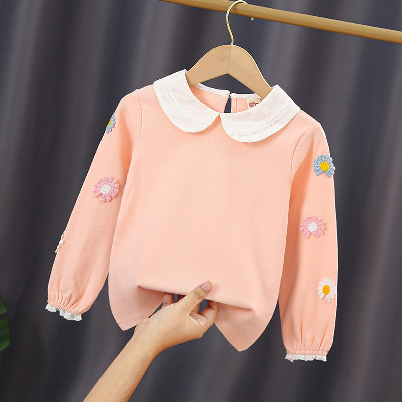 Mädchen Sweatshirt mit floralem Stickdesign Echo Archiv