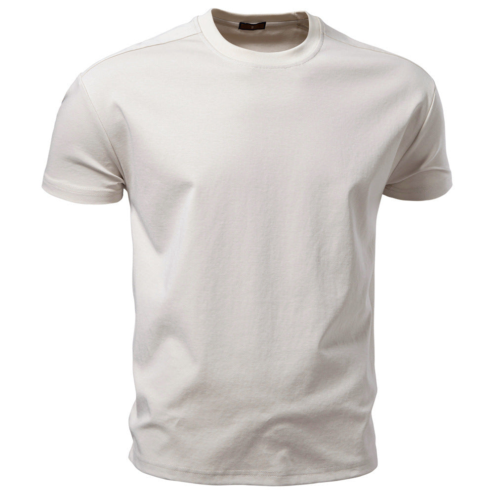 Herren nan klassisches Baumwolljersey Rundhalsshirt mit verstärktem Kragen Echo Archiv