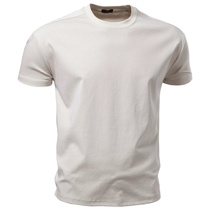 Herren nan klassisches Baumwolljersey Rundhalsshirt mit verstärktem Kragen Echo Archiv