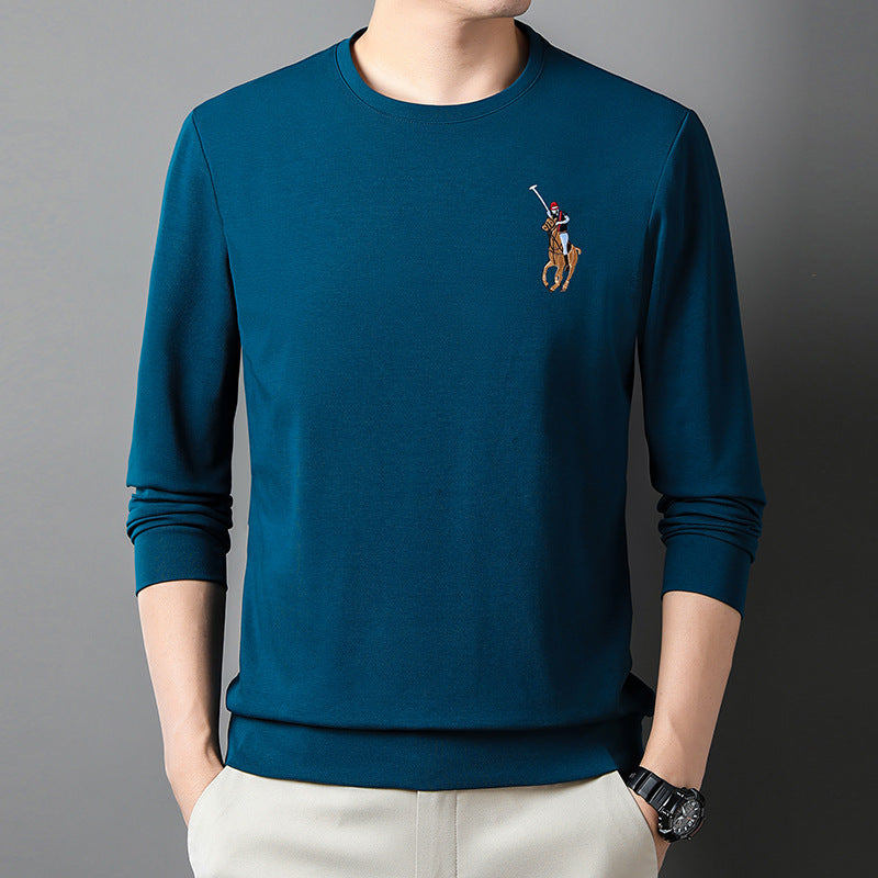 Herren Langarmshirt mit hochwertiger Stickerei Echoarchiv