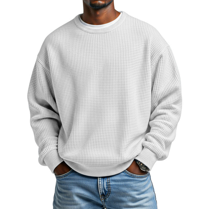 Herren Bequemer Sweatpullover mit Waffelstruktur Echoarchiv