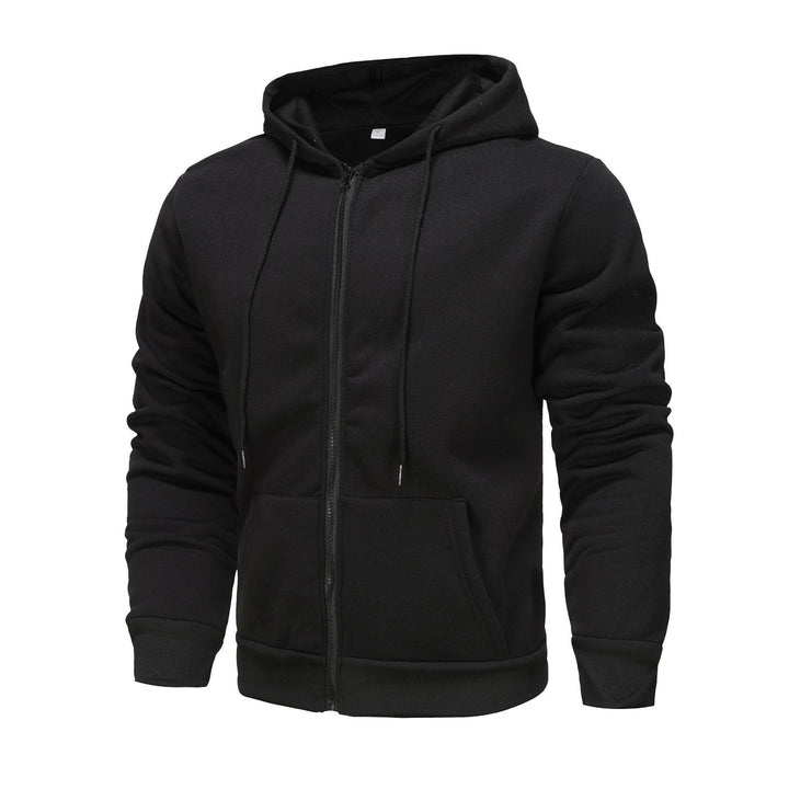 Herren Zip-Hoodie mit Kontrastfarbe und Kängurutasche Echoarchiv