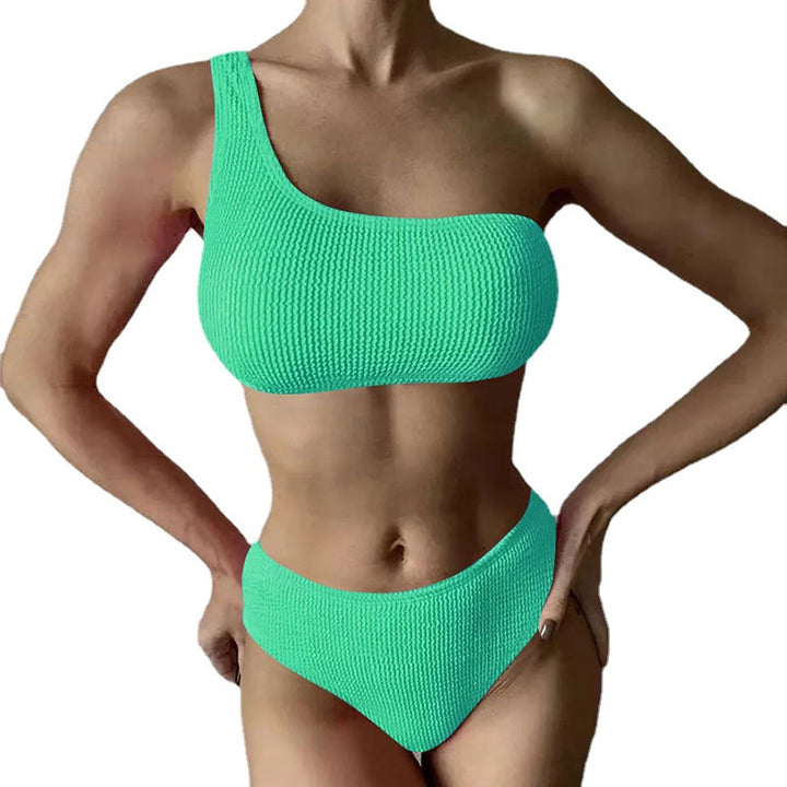 Damen Einseitiger Bikini mit hoch geschnittenem Schnitt Echo Archiv