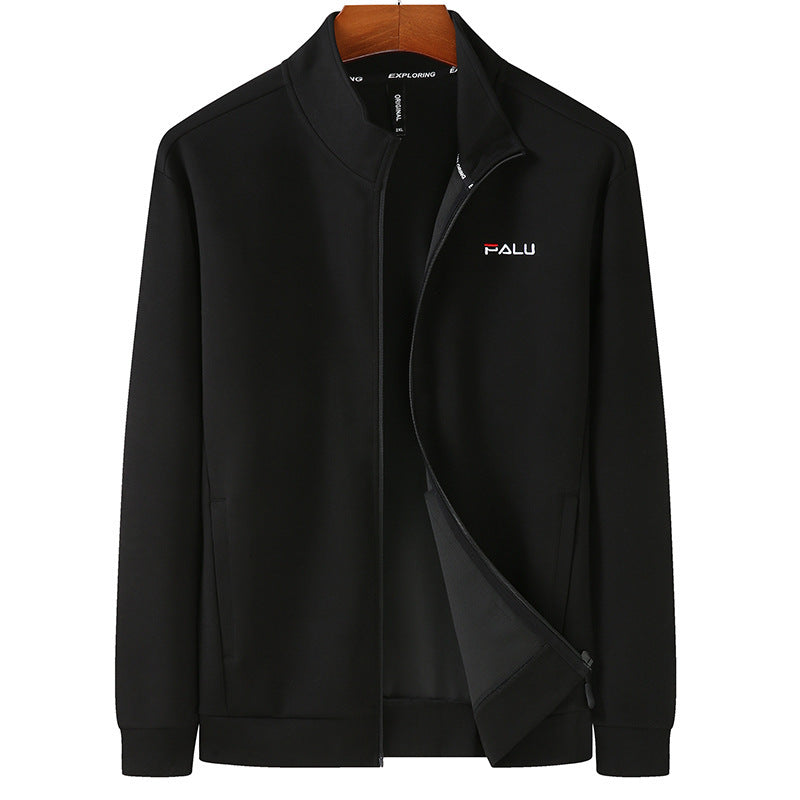 Herren Softshell-Trainingsjacke mit Stehkragen und durchgehendem Reißverschluss Echoarchiv