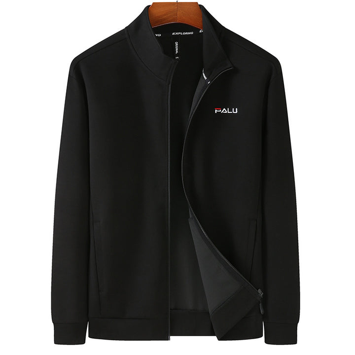 Herren Softshell-Trainingsjacke mit Stehkragen und durchgehendem Reißverschluss Echoarchiv