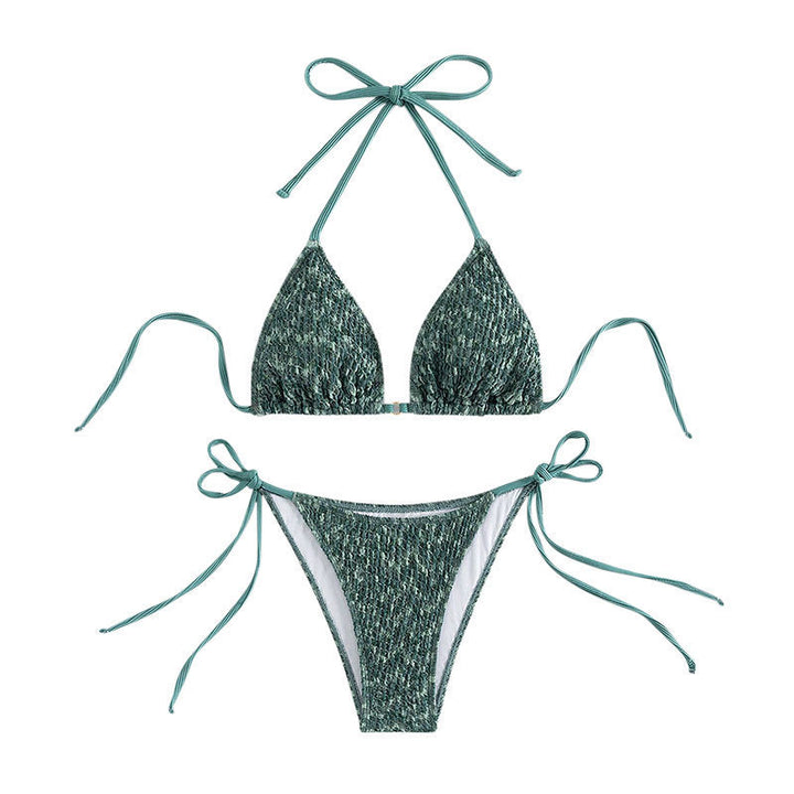 Damen Triangel-Bikini mit verstellbaren Trägern und eleganten Rüschendetails Echo Archiv