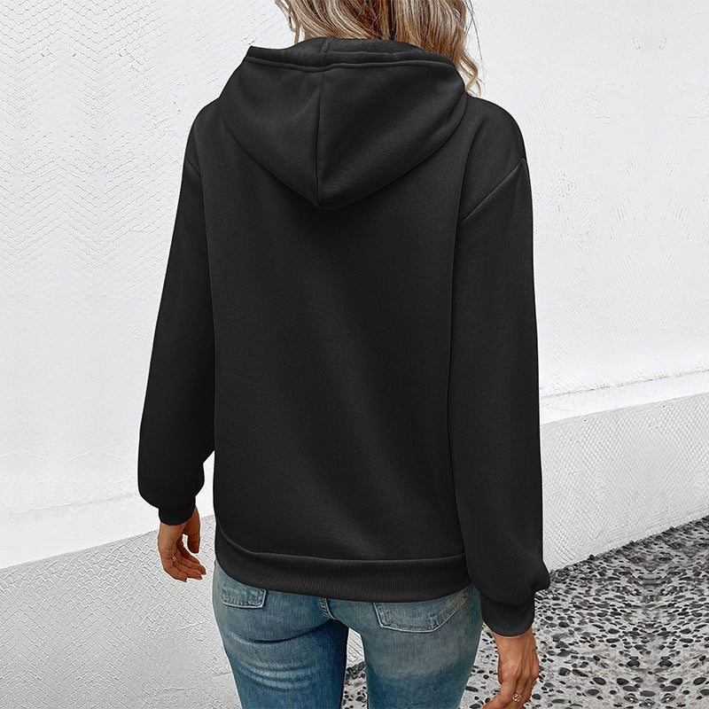 Damen Kapuzenpullover mit Cartoon-Katzen-Motiv, Kängurutasche und weichem Futter Echoarchiv