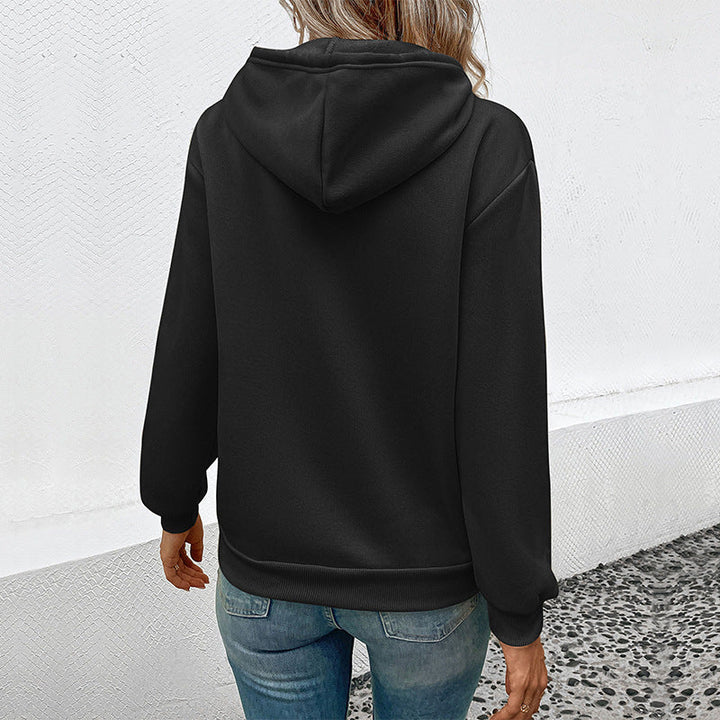 Damen Kapuzenpullover mit Cartoon-Katzen-Motiv, Kängurutasche und weichem Futter Echoarchiv