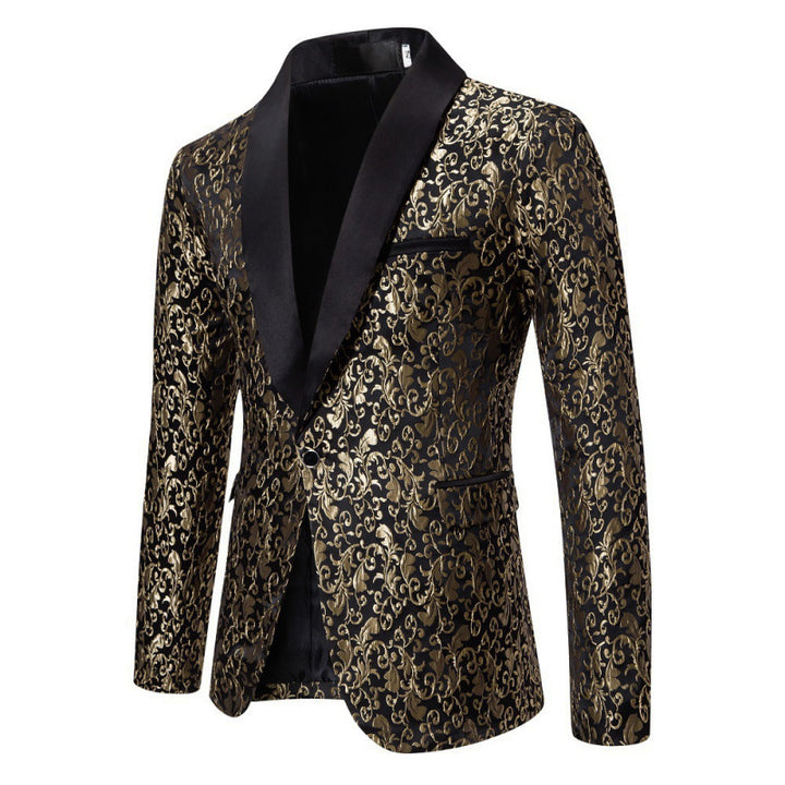Herren Luxus Smoking-Blazer mit floralem Jacquard-Muster Echoarchiv