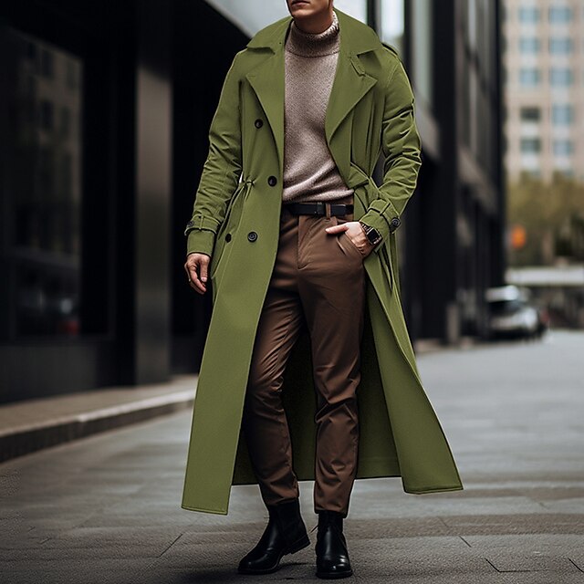 Herren eleganter, minimalistischer Langmantel Echoarchiv