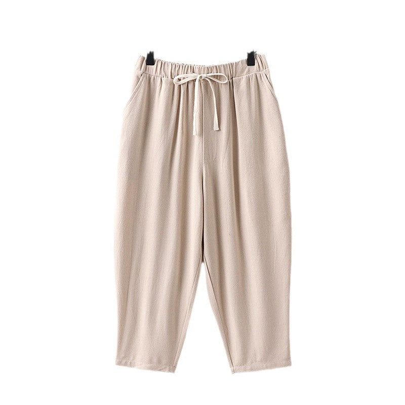 Damen Lässige Jogginghose mit Zugband und weitem Bein Echoarchiv
