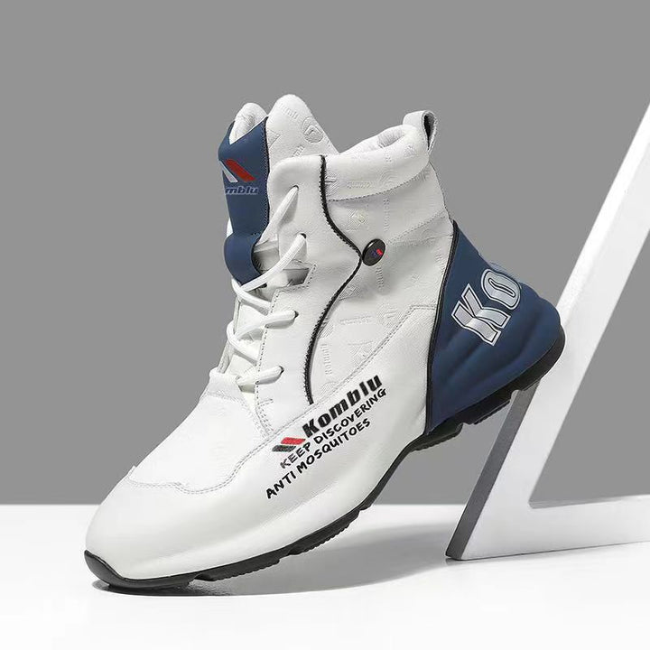 Herren High-Top Performance Sneaker aus atmungsaktivem Kunstleder mit stoßdämpfender Laufsohle – Tavélo