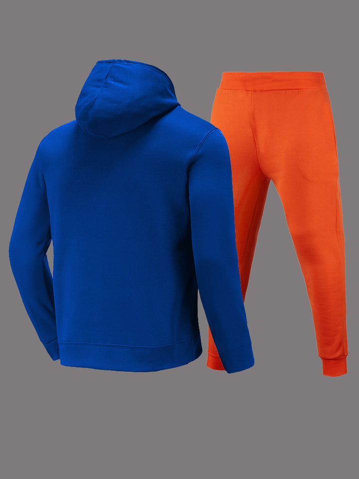 Herren Sportliches Hoodie- und Jogginghose-Set mit auffälligem Motiv und bequemer Passform Echoarchiv