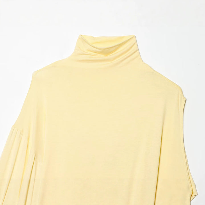 Damen Asymmetrisches Drapiertes Cape-Top mit Rollkragen und One-Shoulder-Ärmel Echo Archiv