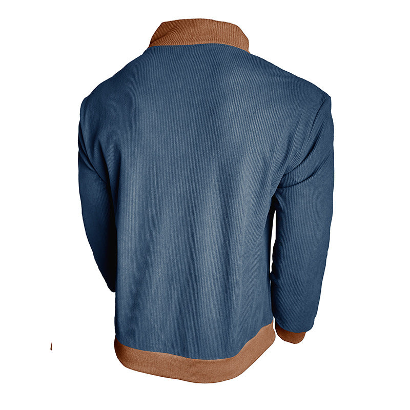Herren Langarm-Pullover mit modischem Herrenkragen Echoarchiv