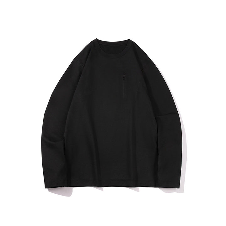 Herren Oversized-Langarmshirt mit Brustreißverschluss und Relaxed-Fit Echo Archiv