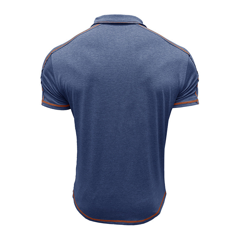 Herren Poloshirt mit kontrastierenden Nähten und atmungsaktivem Stoff Echoarchiv