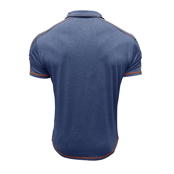Herren Sportliches Poloshirt mit Kontrastnähten Echoarchiv