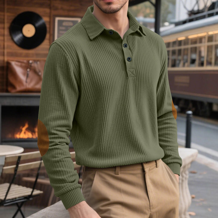 Herren klassischer Button-Down Pullover Echoarchiv