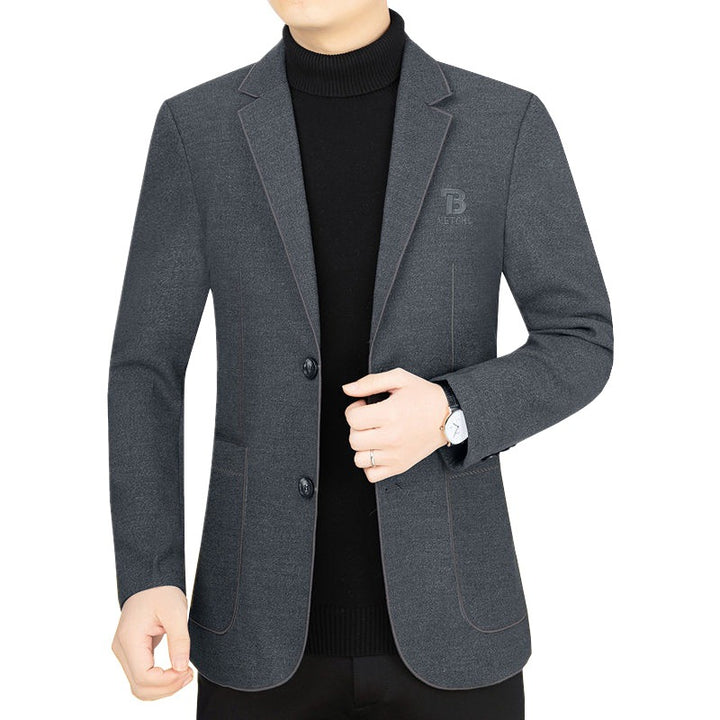 Herren Slim-Fit Sakko aus leichtem Mischgewebe mit Struktur – Tianoro