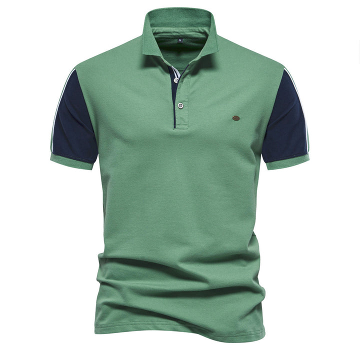 Herren Polohemd mit kontrastierenden Ärmeln Echoarchiv