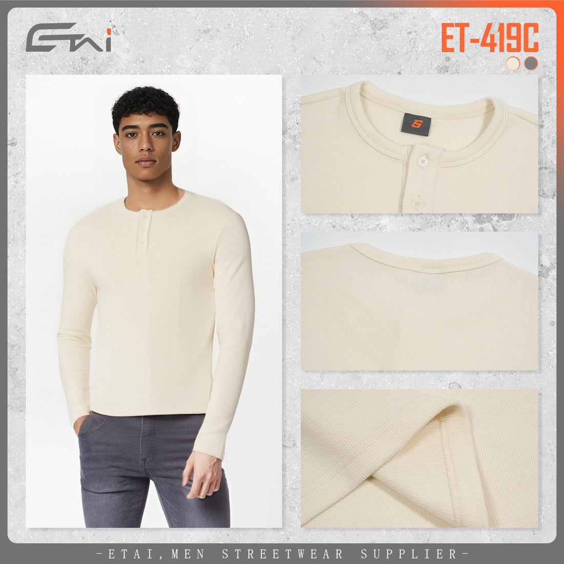 Damen Langärmliges Thermo-Henleyshirt Echo Archiv
