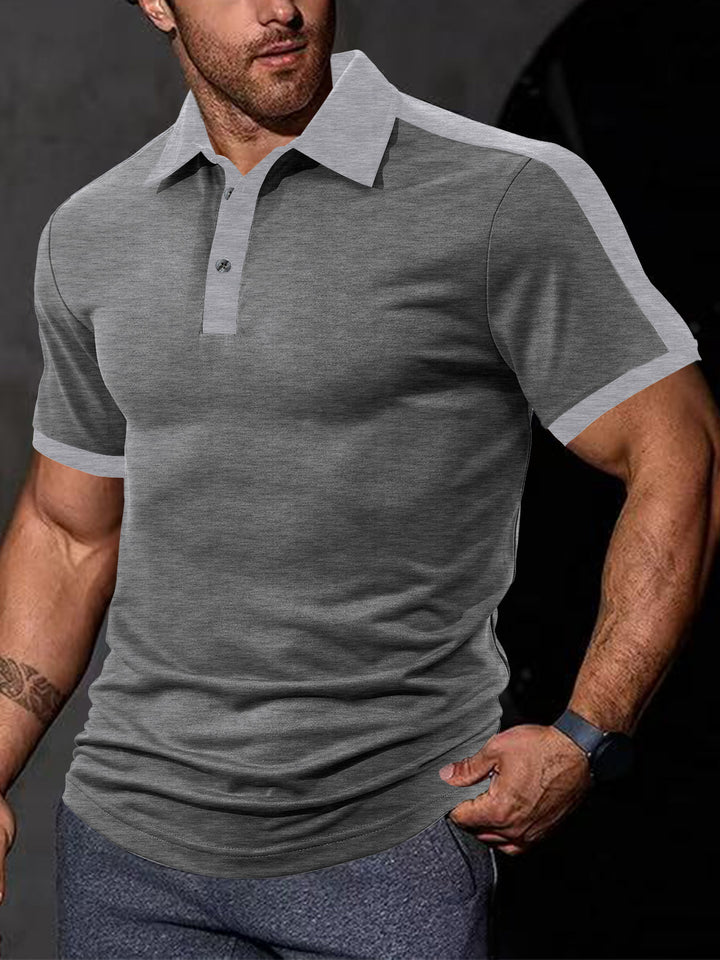 Herren sportliches Poloshirt mit modernem Schnitt und strukturiertem Gewebe Echoarchiv