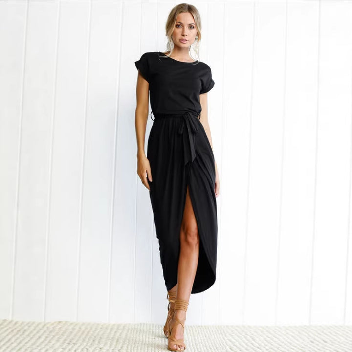 Damen Midikleid mit eleganter Wickeloptik und seitlichem Schlitz Echo Archiv