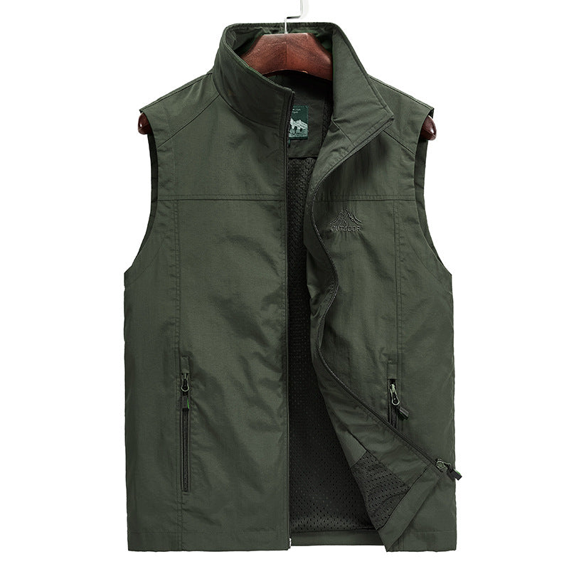 Herren Leichte Outdoor‑Softshellweste mit atmungsaktivem Meshinnenfutter und verdeckten Reißverschlusstaschen – Marzano
