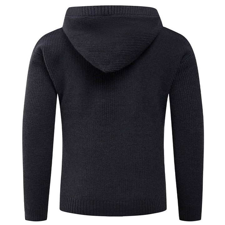 Herren Pullover mit Schalkragen und Holzknöpfen Echoarchiv