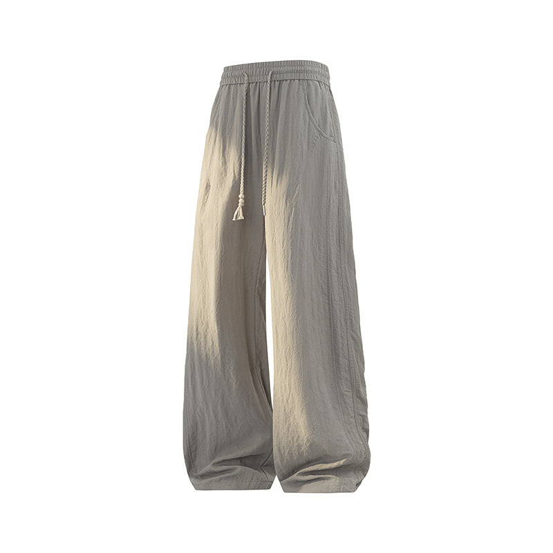 Damen Weite Leinen-Ballonhose mit Tunnelzugbund und Seitentaschen Echo Archiv