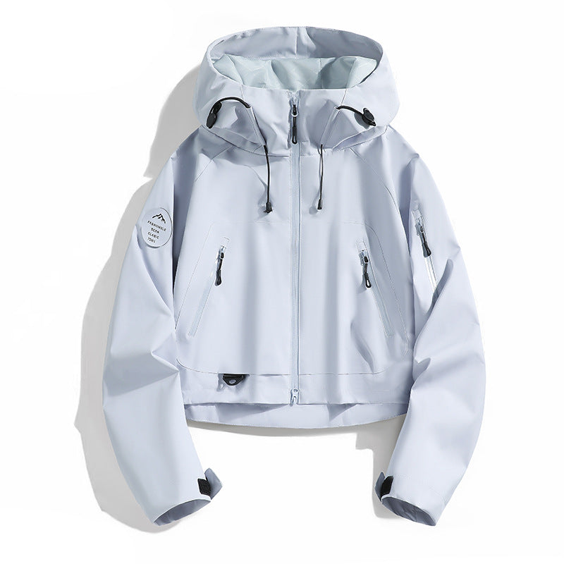 Damen Sportliche Outdoor-Jacke mit verstellbarem Kapuzenzug – Célinea