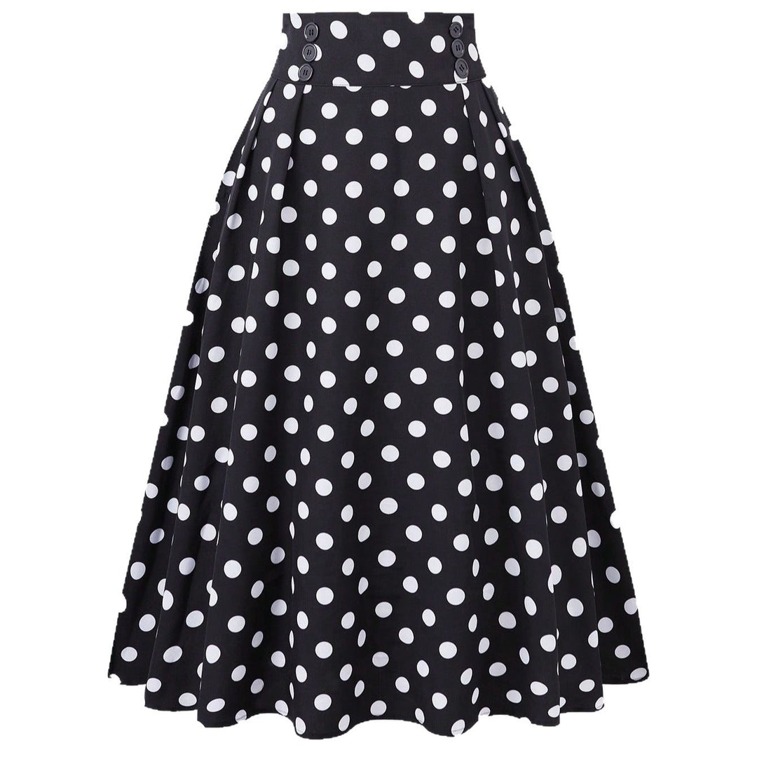 Damen Eleganter Midirock mit Polka Dots Echo Archiv