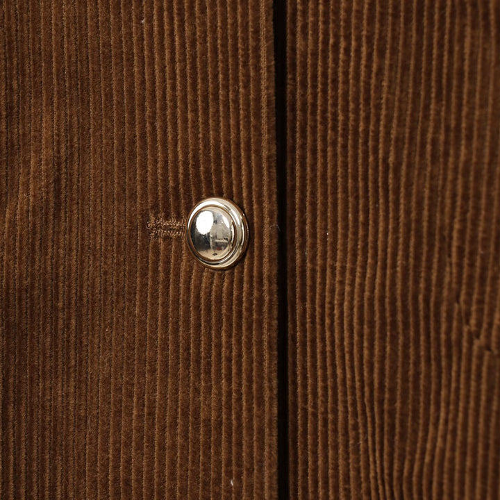 Damen Kurz-Overshirt aus Cord mit Druckknopfleiste und aufgesetzten Taschen Echoarchiv