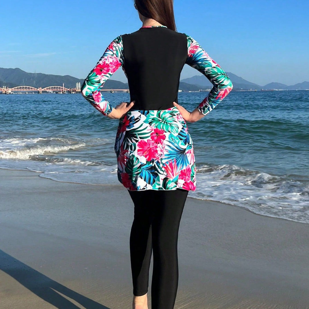 Damen Langärmliger Schwimmanzug Echo Archiv