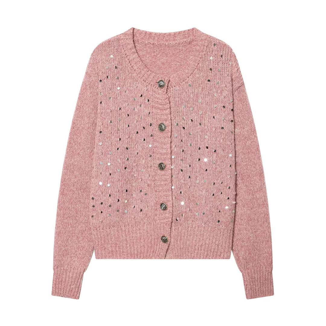 Damen Strickcardigan mit Pailletten und Zierknöpfen Echo Archiv