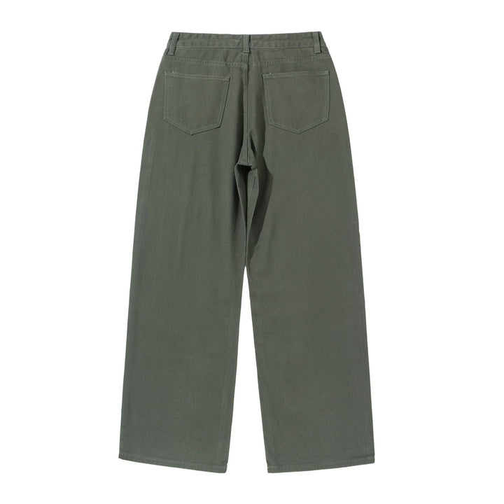 Damen Weite Cropped-Hose mit hohem Bund, geradem Bein und Five-Pocket-Design Echoarchiv