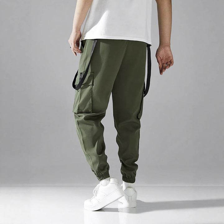 Herren moderne Cargo-Hose mit verstellbarem Bund und praktischen Taschen Echoarchiv
