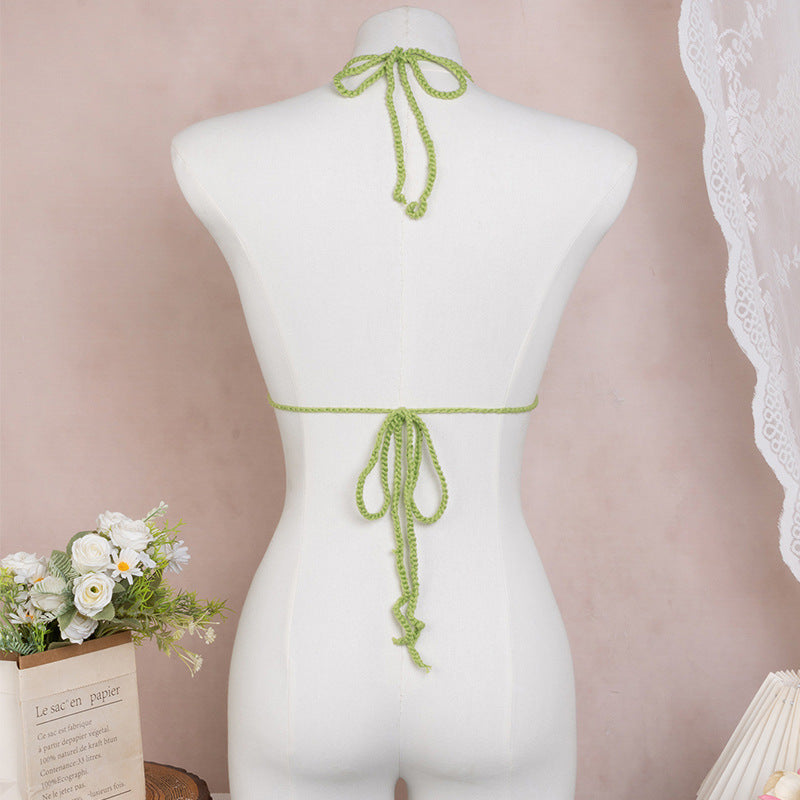 Damen Häkel-Bikini Oberteil mit floralen Motiven Echo Archiv
